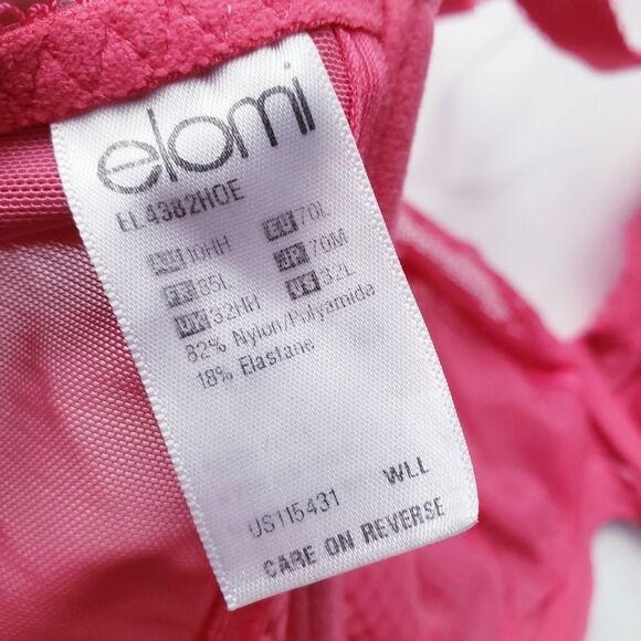Elomi Honeysuckle Pink Charley Side Support Plunge Bra 32L - Picture 7 of 7